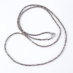 Vintage Italy FAS Sterling Silver 925 1.5mm Classic Chain Necklace 20"